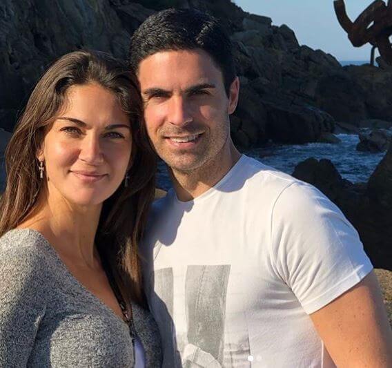 Oliver Arteta Bernal’s parents, Mikel Arteta and Lorena Bernal.